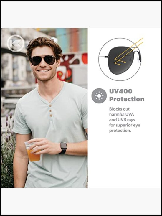 Polarized Aviator Sunglasses with Stainless Steel Frame main image 6